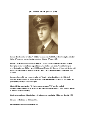 A preview of a PDF biography for Ibbott, Herbert